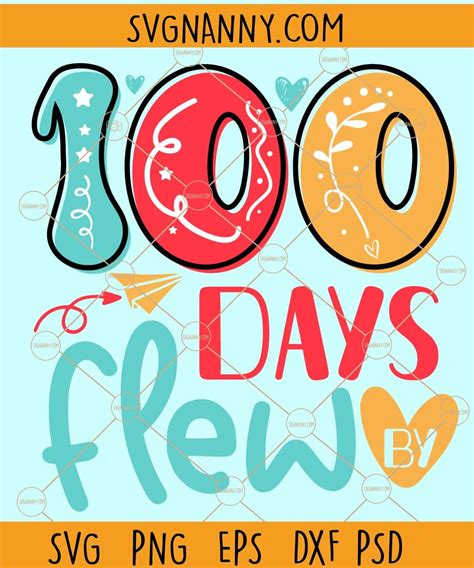 100 days few svg, 100 days of school svg, school svg, 100 days smarter ...