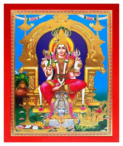 Shree Handicraft Lord ARULMIGU Devi KARUMARIAMMAN Temple Photo Frame ...