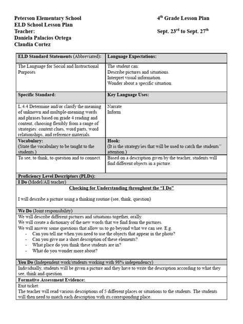 Image result for Sample Lesson Plan for Basic 4