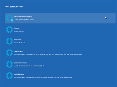 Image result for MiniTool Partition Wizard Bootable Screen
