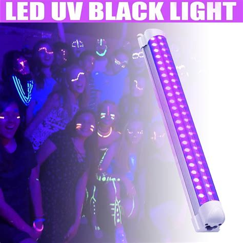 UV LED Black Light Fixtures, 10W USB Portable Black Light Light Bar ...