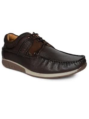 Buy Buckaroo CLAVANCE Genuine Leather Brown Casual Shoes for Mens: Size ...