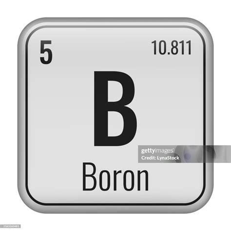 Boron Symbol Chemical Element Of The Periodic Table Vector Illustration ...