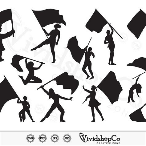 Color Guard Silhouette - Etsy