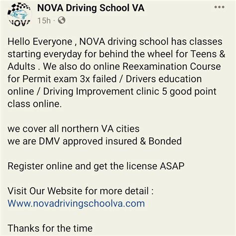 NOVA Driving School (@novadrivingva) • Instagram photos and videos