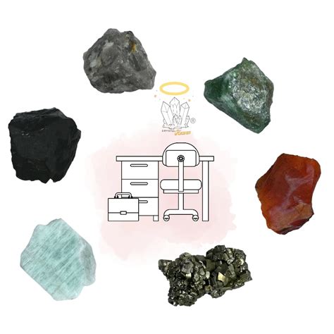 Work Place Crystal Raw Stones - Premium Healing Crystals Set