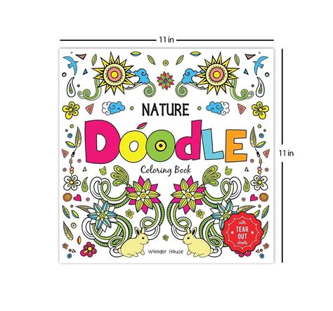 Wonder House Books Nature Doodle Coloring Book With Tear Out Sheets for ...