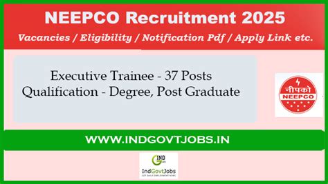 NEEPCO Recruitment 2025 Notification Out, Apply Now for 37 Executive ...