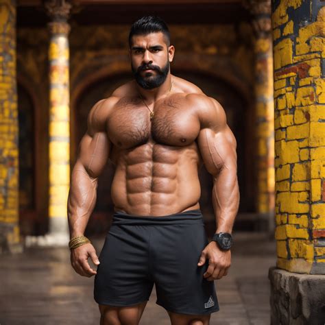 Lexica - 30-year-old hairy Mexican man with big muscles, big ...