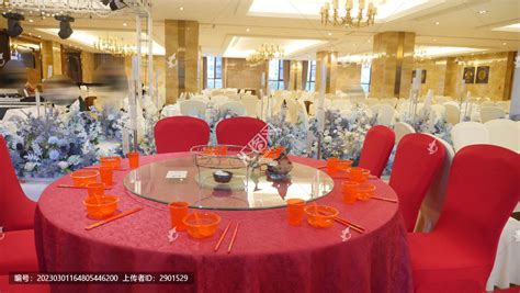 宴会厅的红桌子,酒店宾馆,建筑摄影,摄影素材,汇图网www.huitu.com
