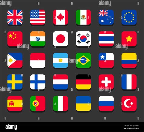 Country Flags Icons With Names