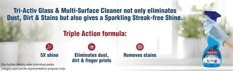 Tri-Activ Glass & Multi-Surface Cleaner Liquid Refill 1 Litre l 5x More ...