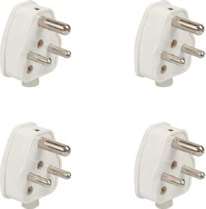 Anchor By Panasonic 16A 3 Pin Plug Top 240V (White, Pack of 4) Three ...