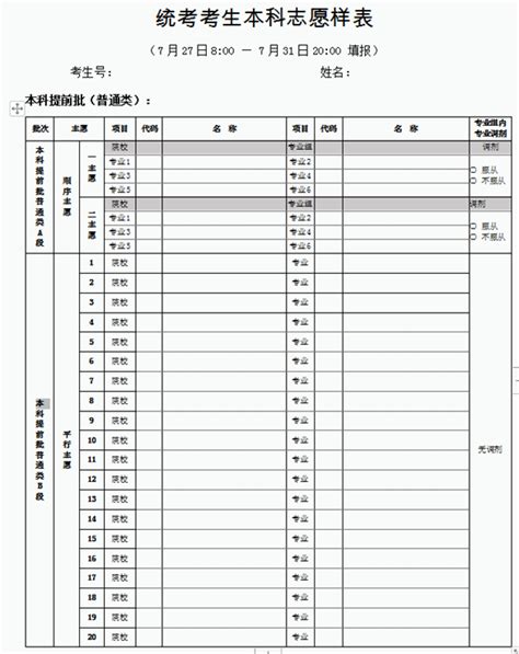 2021年北京高考志愿模拟填报表_北京爱智康