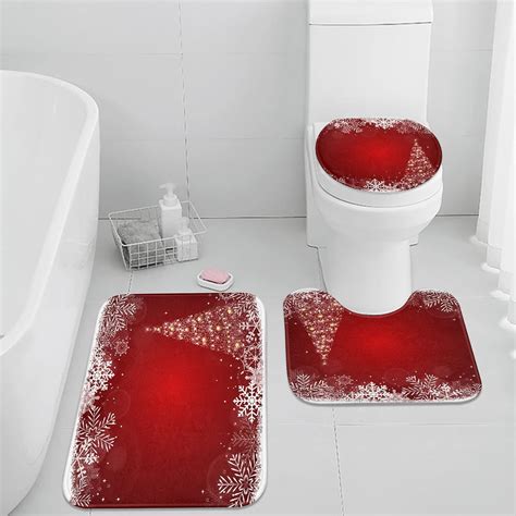 Amazon.com: ArtSocket Christmas Bathroom Rugs and Mats Set 3 Piece ...