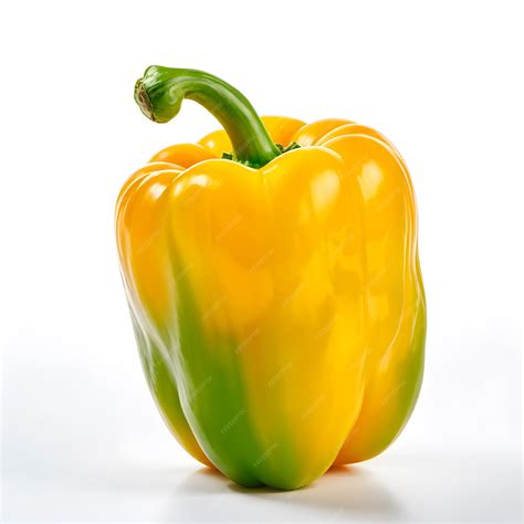 Green Bell pepper Capsicum isolated on white background | Premium AI ...
