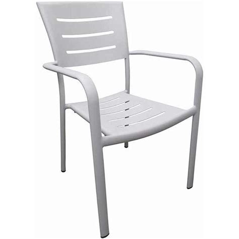 Modern White Outdoor Dining Chairs : DreamFurniture.com - C1012 ...
