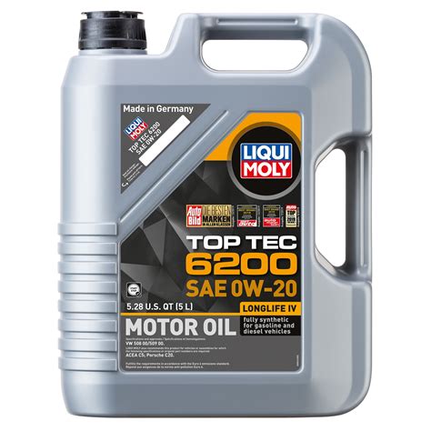 Liqui Moly Top Tec 6200 SAE 0W20 Engine Oil (5 Liter) GE600201QDSP by Liqui Moly | Europa Parts