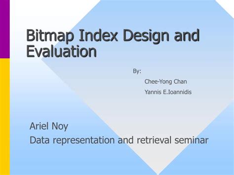 Bitmap Index Design 的图像结果