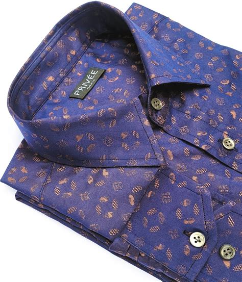 Liberty Blue Designer Shirts in India | Privee Paris