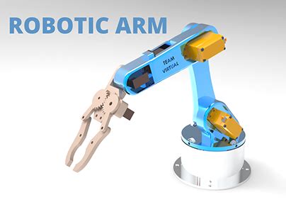 Robot Arm SolidWorks Simulation 的图像结果
