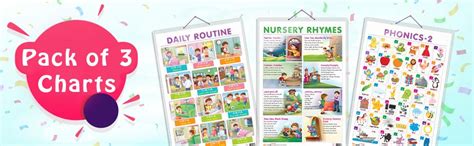 Buy Set of 3 DAILY ROUTINE, NURSERY RHYMES and PHONICS - 2 Early ...