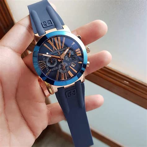 Ulysse Nardin Blue Dial Analog Quartz Chronograph Chain Metal Round Me ...