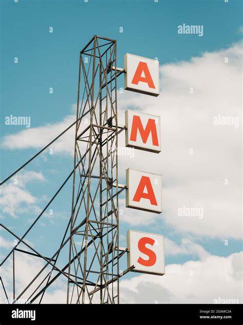AMAS sign, on Route 66 in Gallup, New Mexico Stock Photo - Alamy