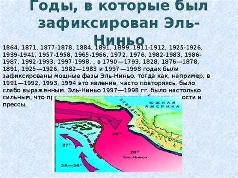 Климатический феномен: течение Эль-Ниньо.