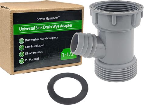 Adaptador de manguera de drenaje para lavaplatos Wye, adaptador de tubo de fregadero de cocina ...