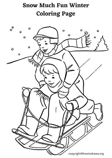 Winter Coloring Page 50 Winter Coloring Pages: Free Sheets For Kids