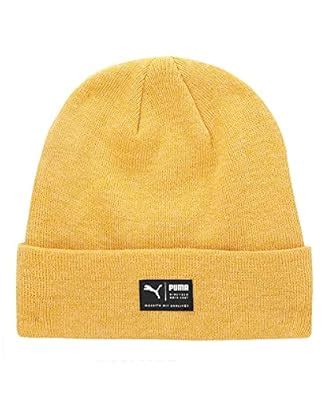 Puma Unisex Cotton Beanie (Pack of 1) (021739-15_Mineral Yellow_Free ...