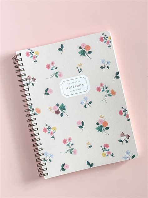 Rifle Paper Co Ditsy Dahlia Spiral Notebook | SouthernlyPlace
