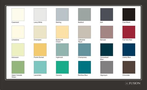 Image result for Fusion Paint Color Chart