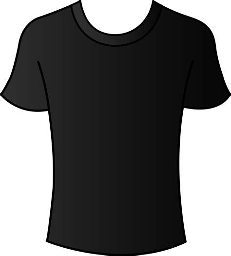Mens Black T Shirt Template - Free Clip Art