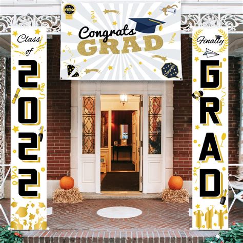 Buy Class of 2022 Decorations Graduation Banners, Graduation Party ...