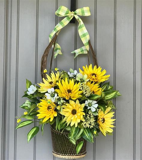 New Summer front door basket arrangement I made. Loving the bright ...
