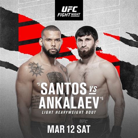 桑托斯VS安卡拉耶夫轻重对决将于3月13日UFC格斗之夜上演_拳击|拳击航母-中文拳击/搏击门户网站