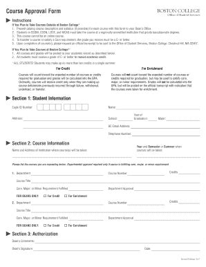 Boston College Course Approval Form - Fill and Sign Printable Template ...