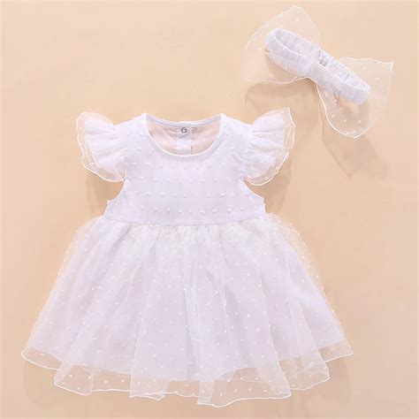 White-Baby-Baptism-Dress-Princess-Style-New-Born-Baby-Girls-Infant ...
