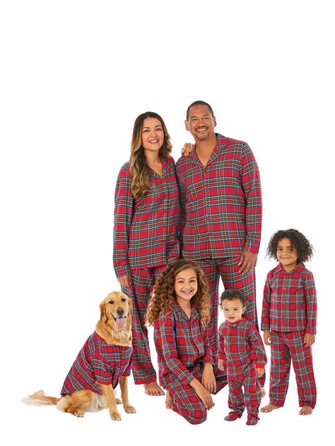 Holiday Time Kids Matching Family Red Flannel Pajamas, 2-Piece, Sizes 6 ...