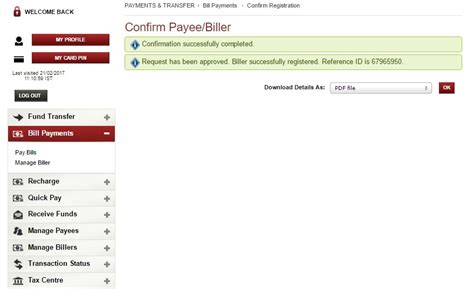 How to add I-SIP URN number in ICICI Netbanking