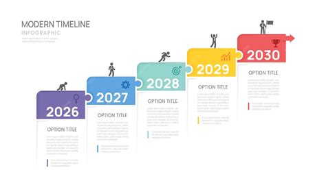 5 steps business infographic timeline year design template business ...