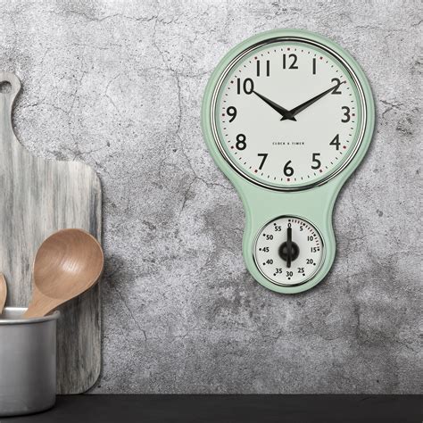 Image result for Retro Kitchen Clock with Timer
