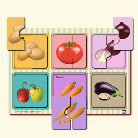 Buy Wooden 2 Piece My Vegetables Puzzle - SkilloToys.com