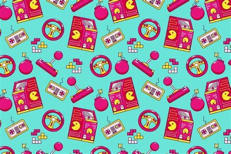 Arcade Pattern Vector Art, Icons, and Graphics for Free Download