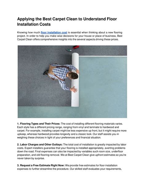 PPT - Applying the Best Carpet Clean to Understand Floor Installation ...
