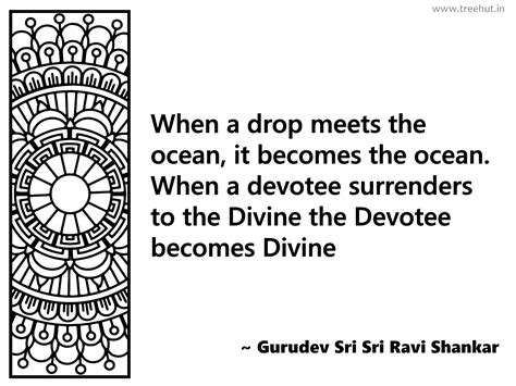 When a drop meets the ocean, it becomes... Inspirational Quote by ...