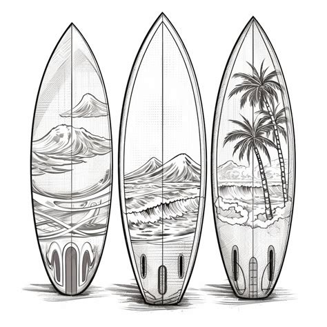 Surf Board Drawing