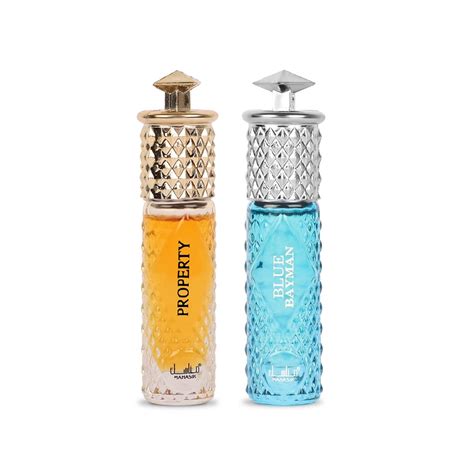 Manasik Set of 2 Alcohol Free Premium Attar, Property & Blue Bayman ...